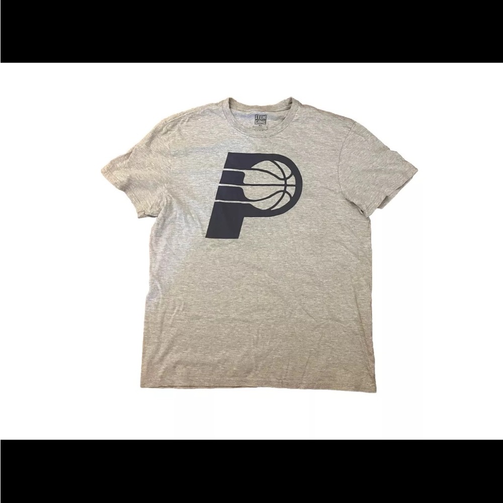 Indiana Pacers NBA Logo Grey T-Shirt Basketball  Item of the Game Men's XL